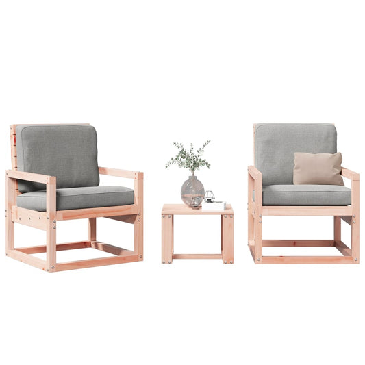 Set Salotto da Giardino 3 pz in Legno Massello di Douglas | homemem39