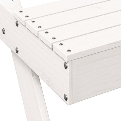 White Picnic Table 105x134x75 cm in Solid Pine Wood