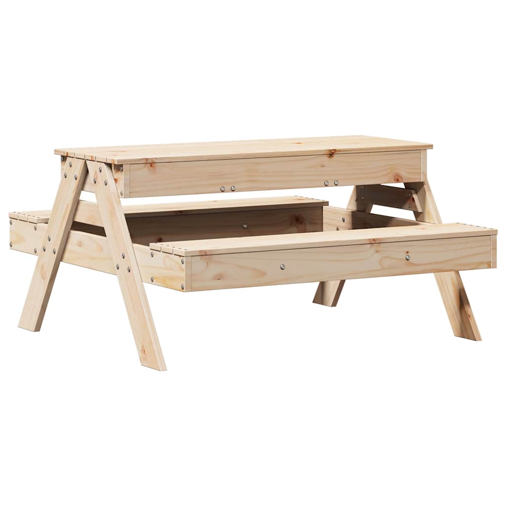 Tavolo Picnic con Sabbiera per Bambini Legno Massello di Pino - homemem39