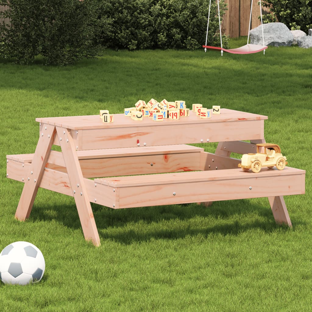 Picnic Table with Sandbox for Children in Solid Douglas Fir