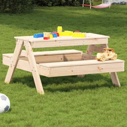 Children's Picnic Table 88x97x52 cm Solid Pine Wood