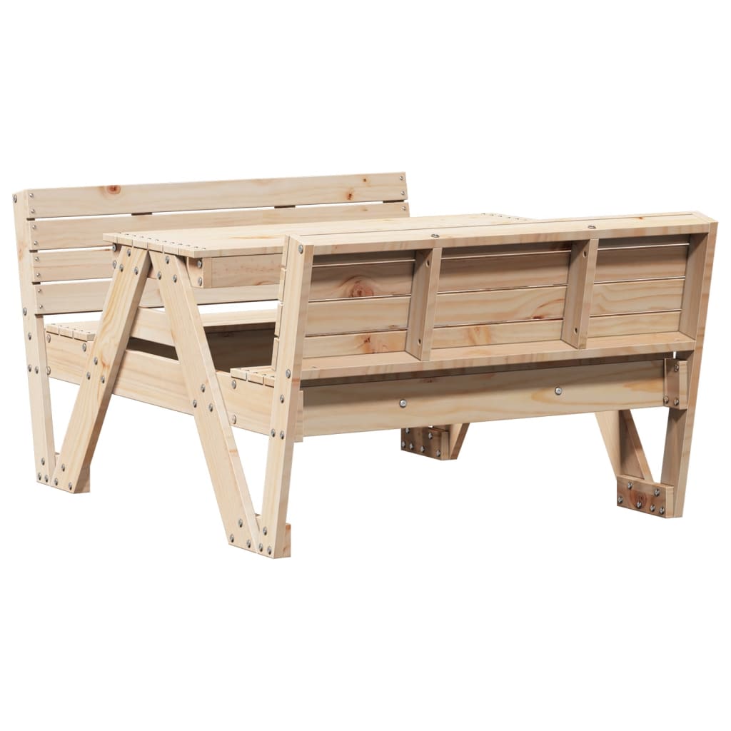 Tavolo da Picnic per Bambini 88x122x58cm Legno Massello di Pino