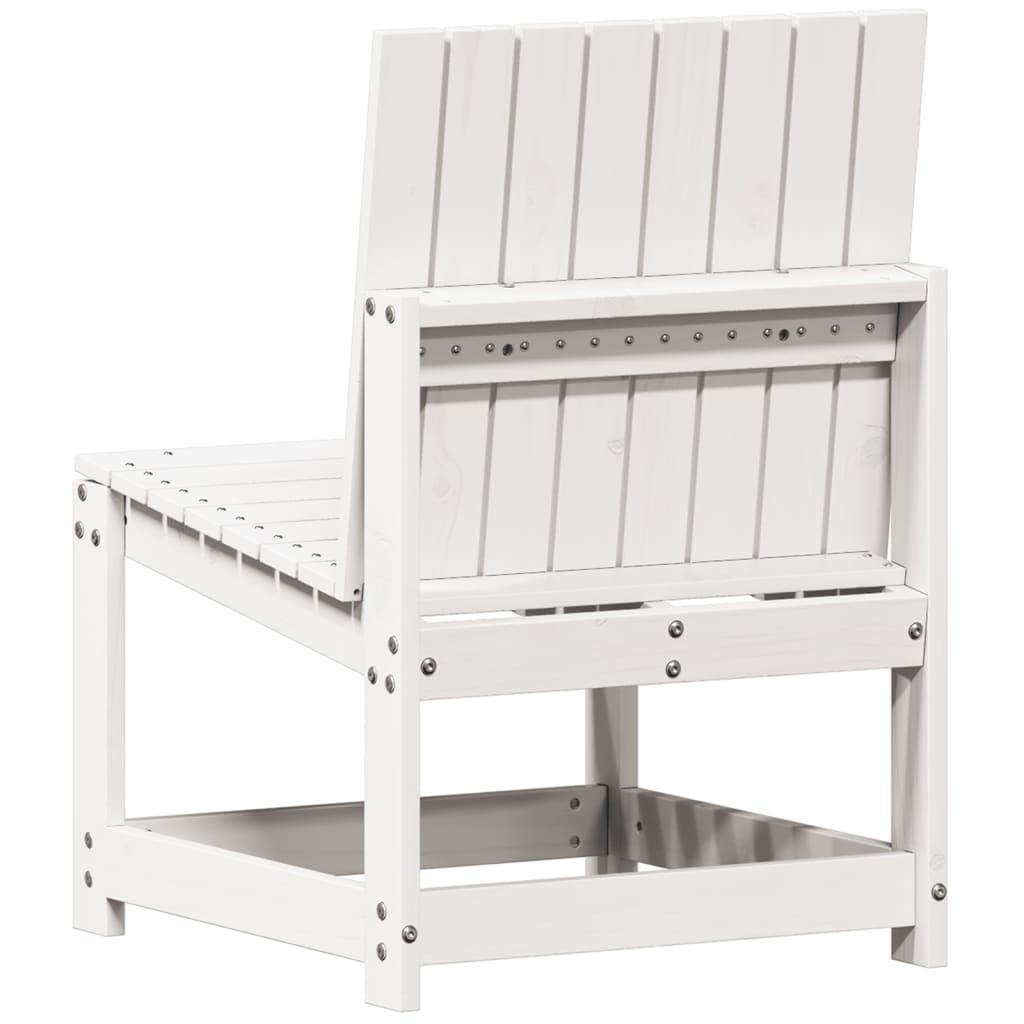 3-piece White Garden Lounge Set in Solid Pine Wood