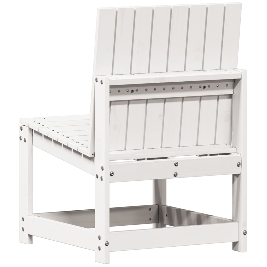 Set Salotto da Giardino 3 pz Bianco in Legno Massello di Pino - homemem39