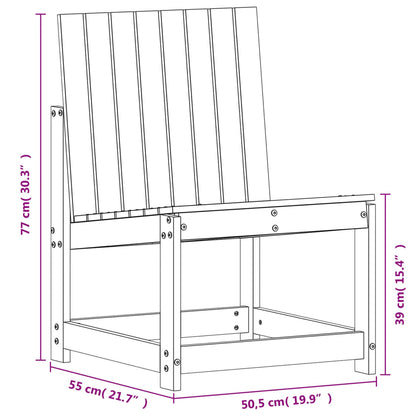 Set Salotto da Giardino 3 pz Bianco in Legno Massello di Pino