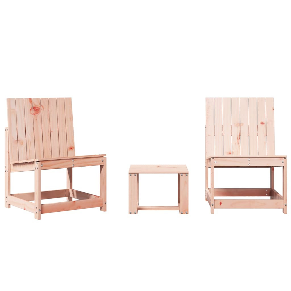 Set Salotto da Giardino 3 pz in Legno Massello di Douglas