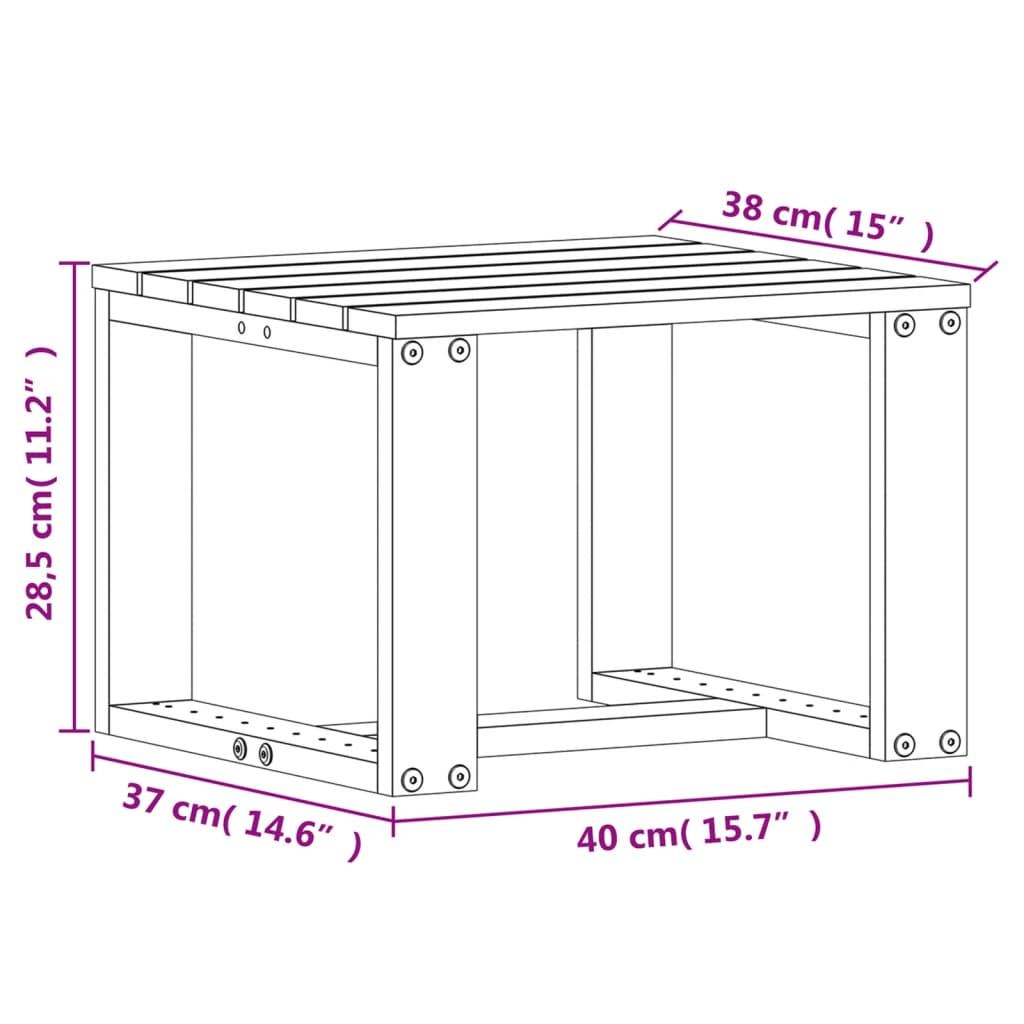 Set Salotto da Giardino 3 pz in Legno Massello di Pino