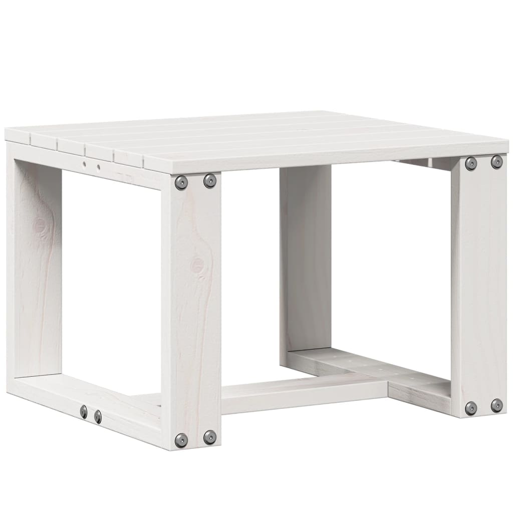 Set Salotto da Giardino 3 pz Bianco in Legno Massello di Pino