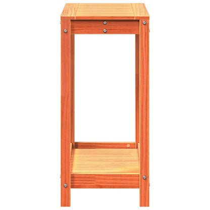 Tavolo Invasatura Ripiano Marrone Cera 82,5x35x75 Massello Pino - homemem39