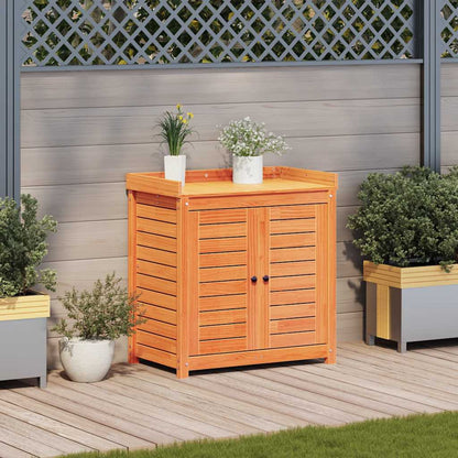 Tavolo Invaso con Ripiani Marrone 82,5x50x86,5 cm Massello Pino | homemem39
