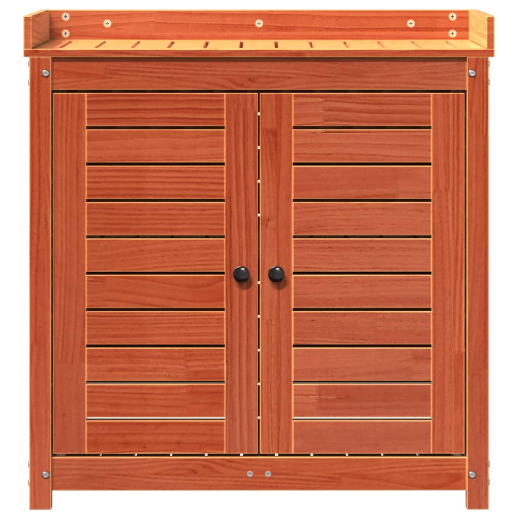 Tavolo Invaso con Ripiani Marrone 82,5x50x86,5 cm Massello Pino - homemem39