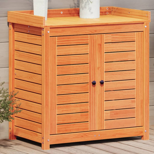 Tavolo Invaso con Ripiani Marrone 82,5x50x86,5 cm Massello Pino - homemem39