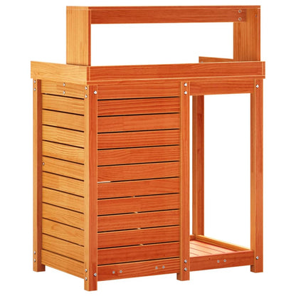 Tavolo Invaso con Ripiani Marrone 82,5x50x109,5cm Massello Pino - homemem39