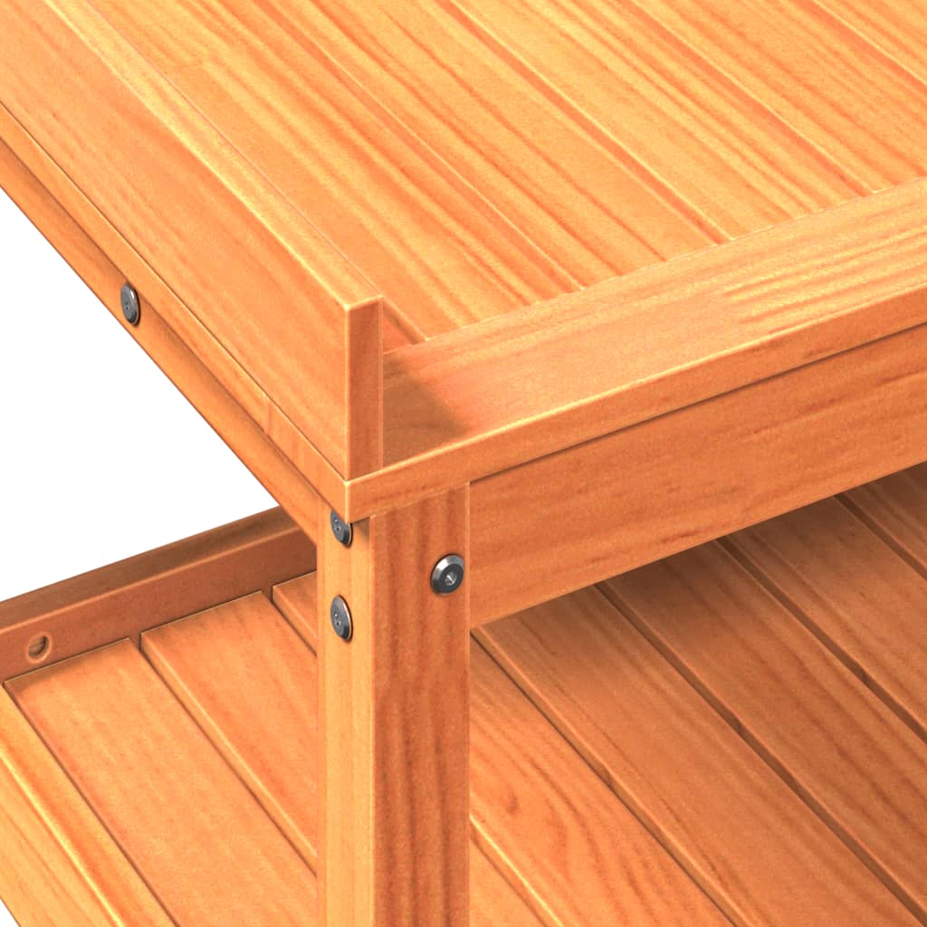 Tavolo Invaso con Ripiani Marrone 82,5x45x86,5 cm Massello Pino - homemem39