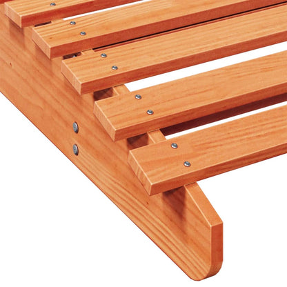 Lettino Marrone Cera 205x80x31,5 cm in Legno Massello di Pino - homemem39