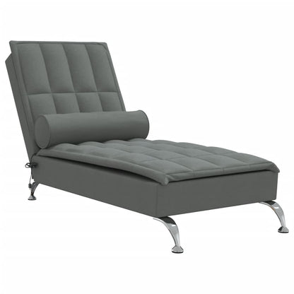 Massage-Chaiselongue mit dunkelgrauer Bettauflage aus Stoff