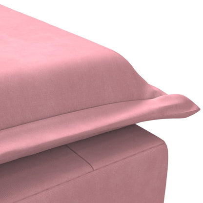 Chaise Longue Massaggi con Cuscino Rosa in Velluto