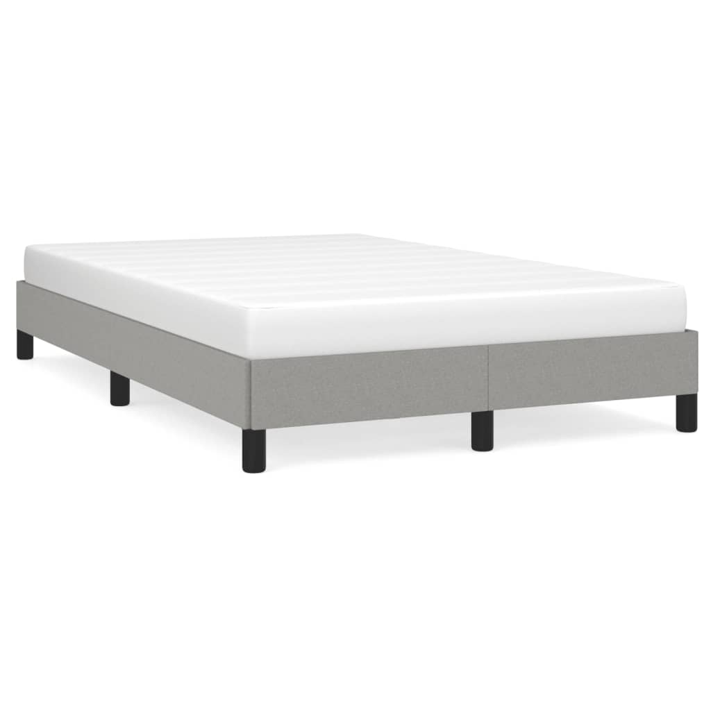 Giroletto senza Materasso Grigio Chiaro 120x190 cm in Tessuto