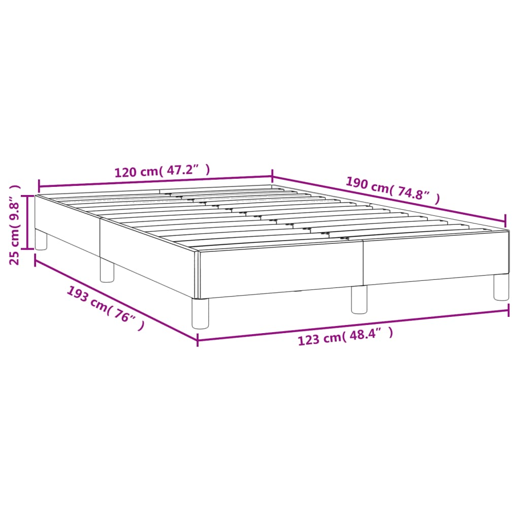 Giroletto senza Materasso Marrone Scuro 80x200 cm in Tessuto