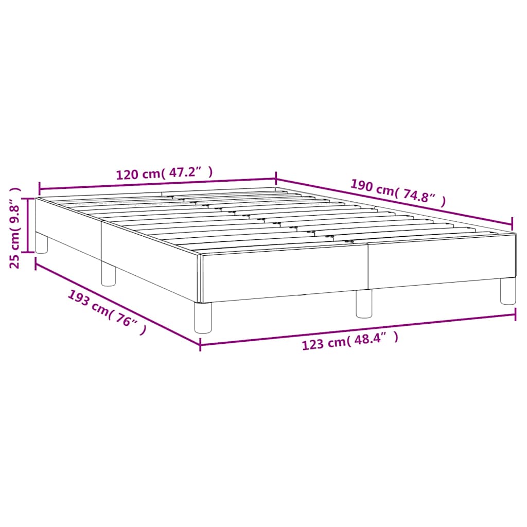 Giroletto senza Materasso Crema 120x190 cm Similpelle