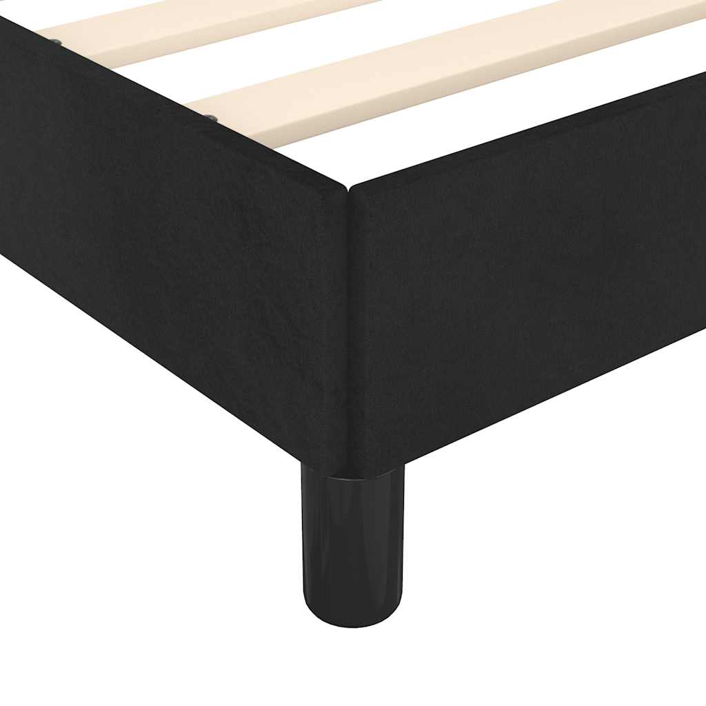 Giroletto senza Materasso Nero 120x190 cm Velluto