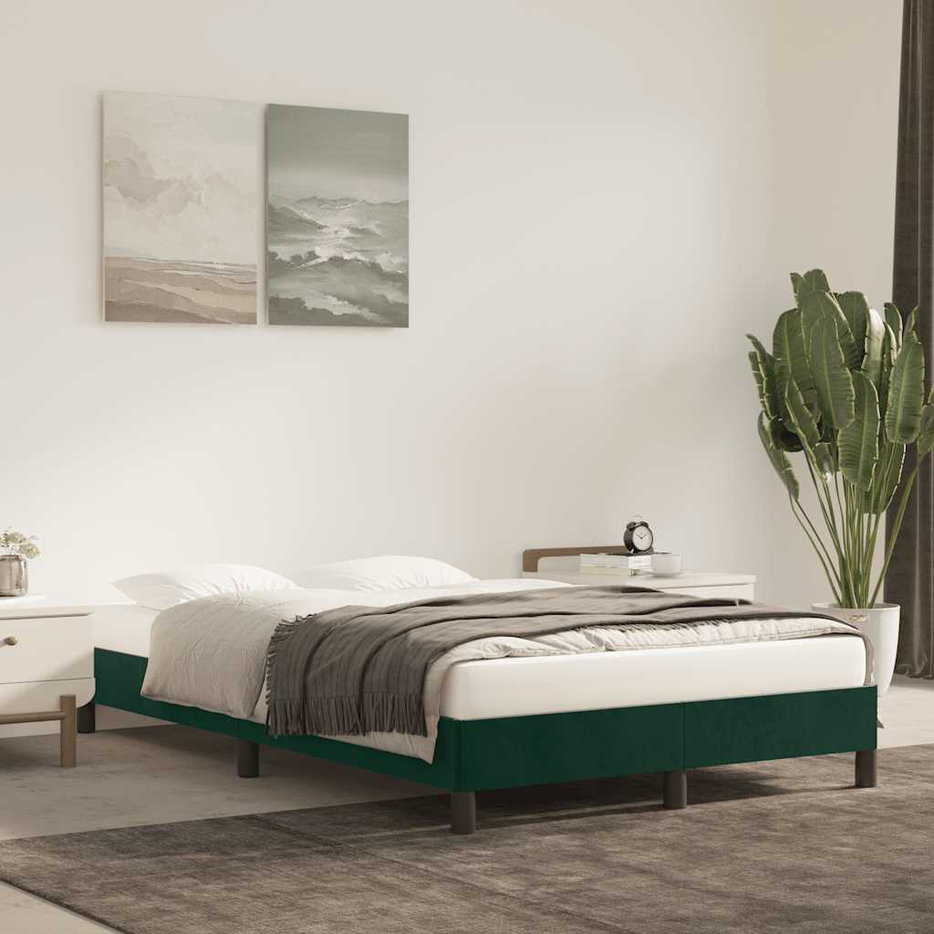 Giroletto senza Materasso Verde Scuro 120x190 cm Velluto