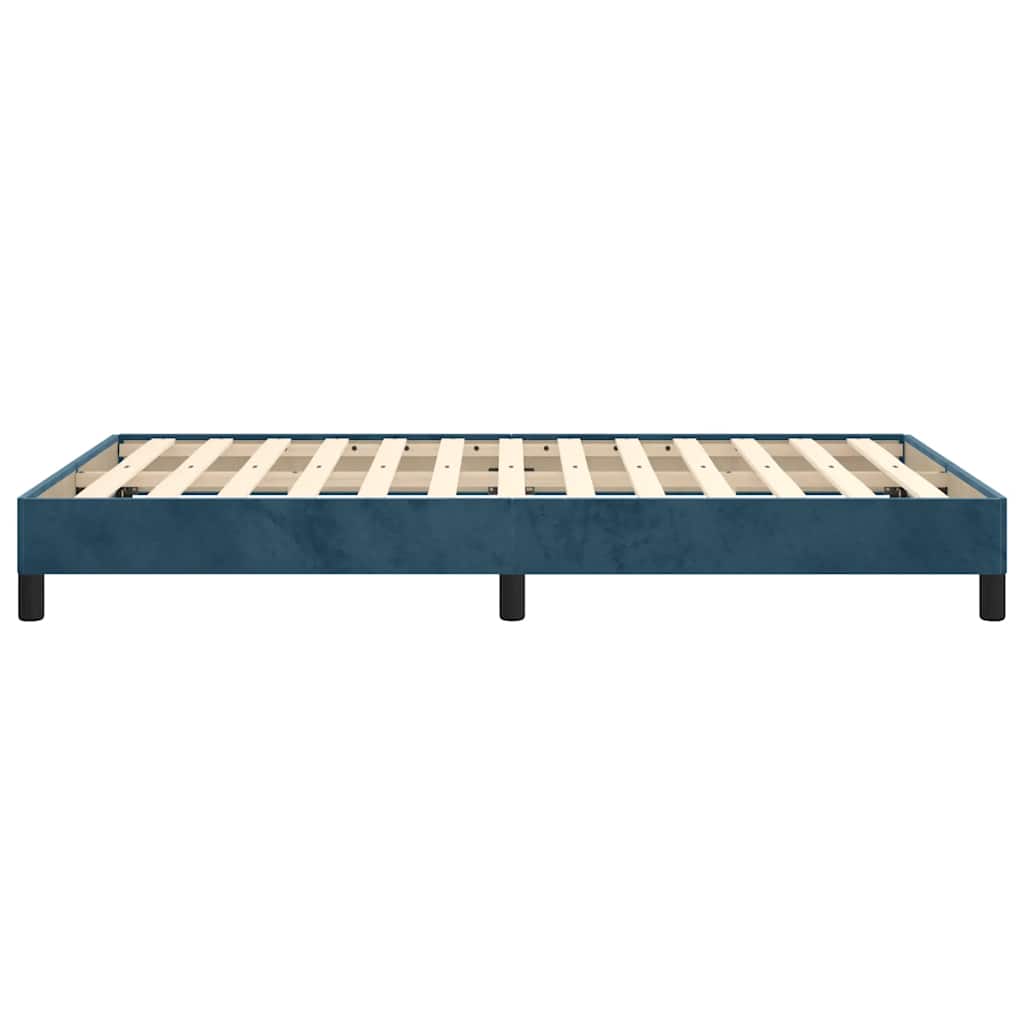 Giroletto senza Materasso Blu Scuro 120x190 cm Velluto