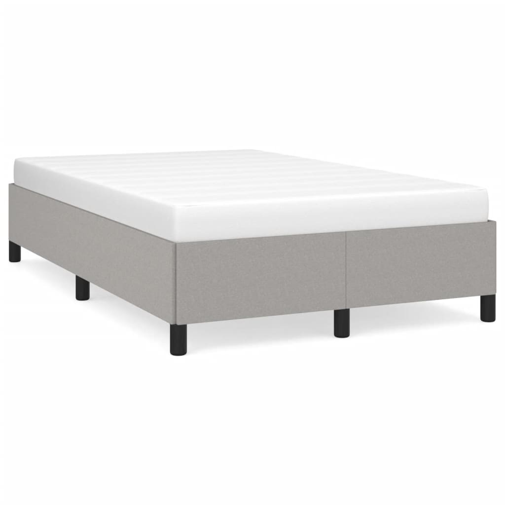 Giroletto senza Materasso Grigio Chiaro 120x190 cm in Tessuto