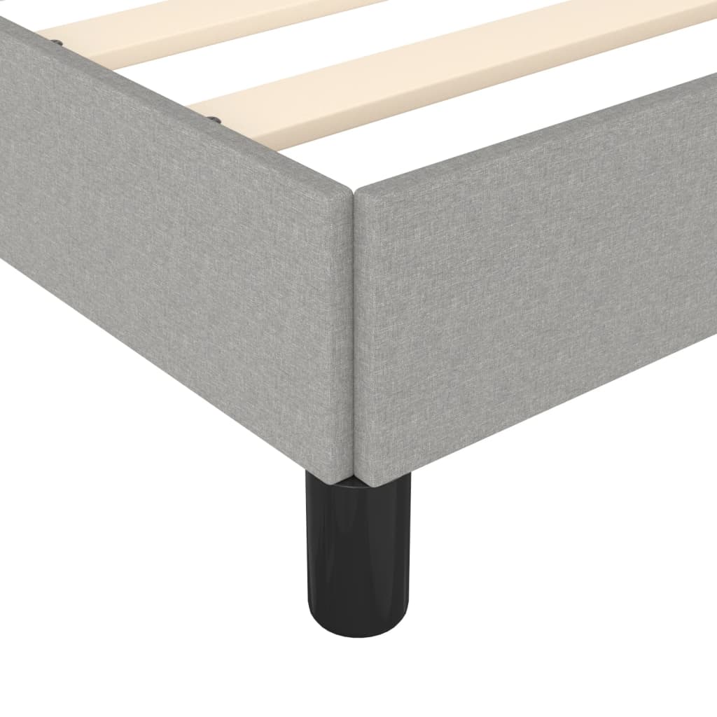 Giroletto senza Materasso Grigio Chiaro 120x190 cm in Tessuto