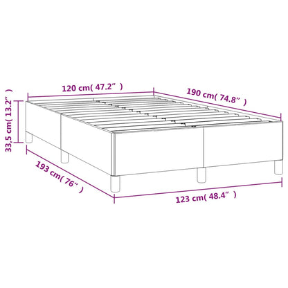 Giroletto senza Materasso Grigio Scuro 120x190 cm in Tessuto