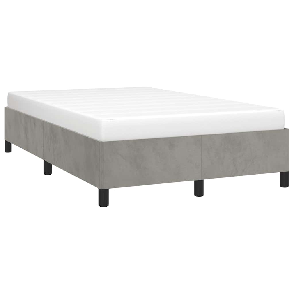 Giroletto senza Materasso Grigio Chiaro 120x190 cm Velluto
