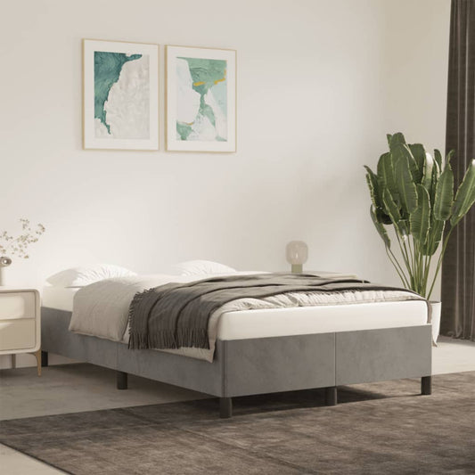 Giroletto senza Materasso Grigio Chiaro 120x190 cm Velluto | homemem39