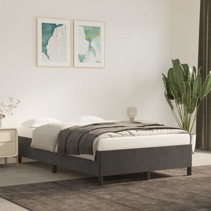 Giroletto senza Materasso Grigio Scuro 120x190 cm Velluto
