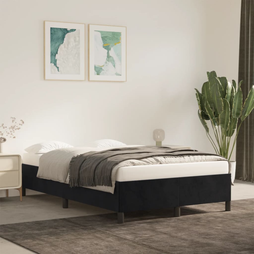 Giroletto senza Materasso Nero 120x190 cm Velluto | homemem39