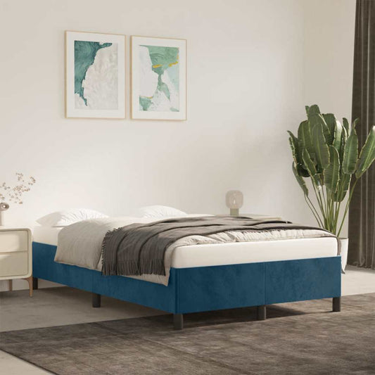 Giroletto senza Materasso Blu Scuro 120x190 cm Velluto | homemem39
