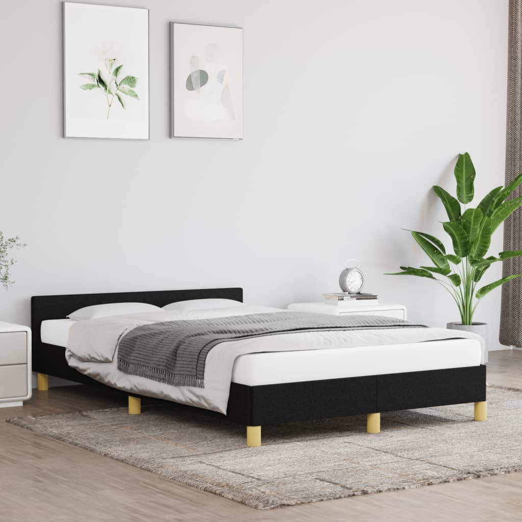 Giroletto senza Materasso Nero 120x190 cm in Tessuto