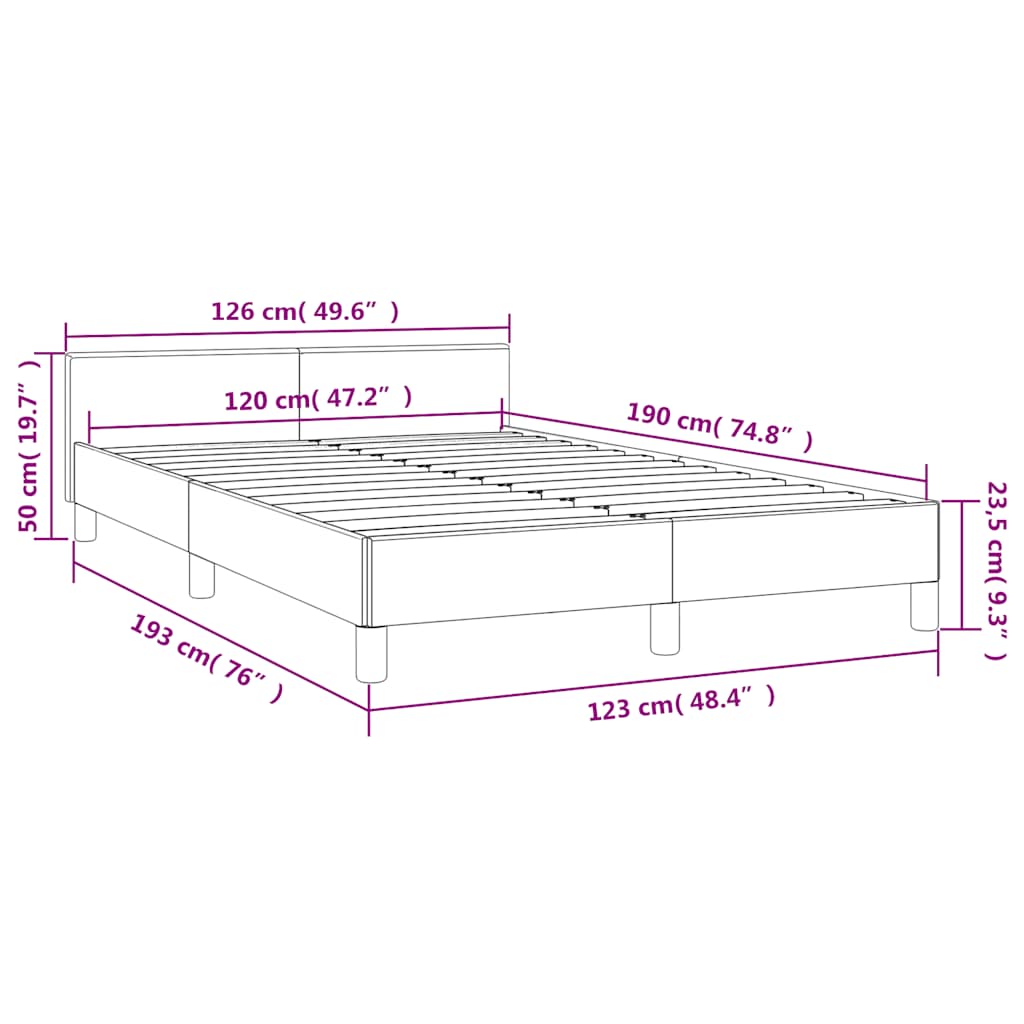 Giroletto senza Materasso Crema 120x190 cm Similpelle