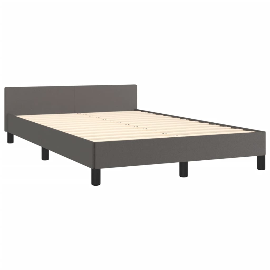 Giroletto senza Materasso Grigio 120x190 cm Similpelle