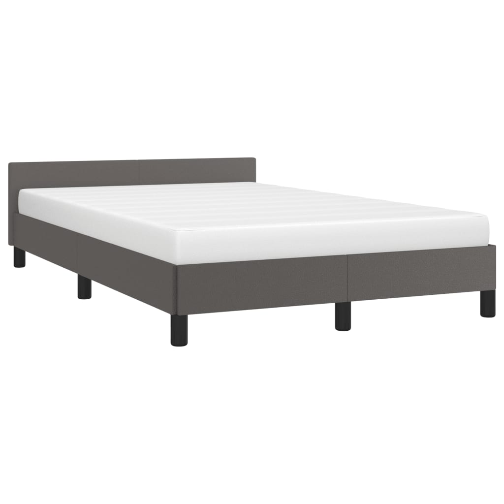 Giroletto senza Materasso Grigio 120x190 cm Similpelle
