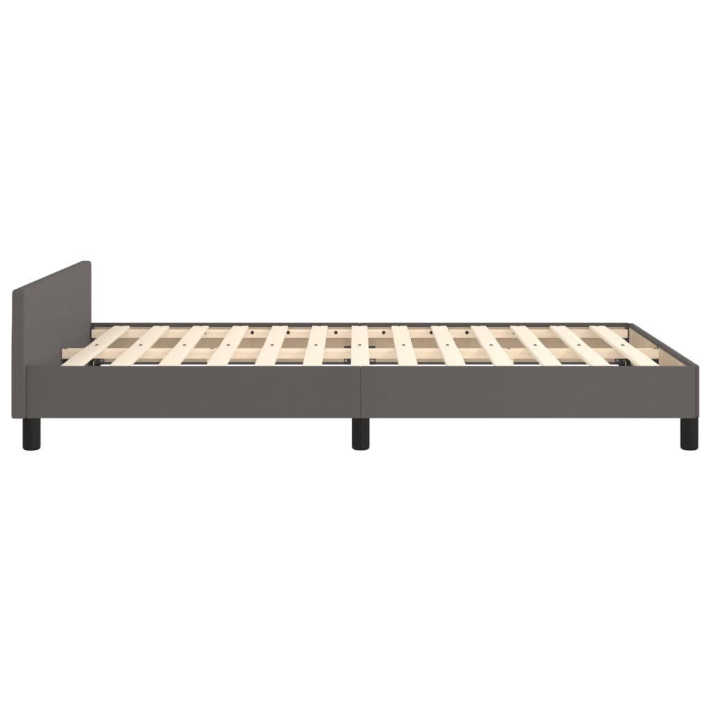 Giroletto senza Materasso Grigio 120x190 cm Similpelle