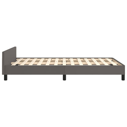 Giroletto senza Materasso Grigio 120x190 cm Similpelle