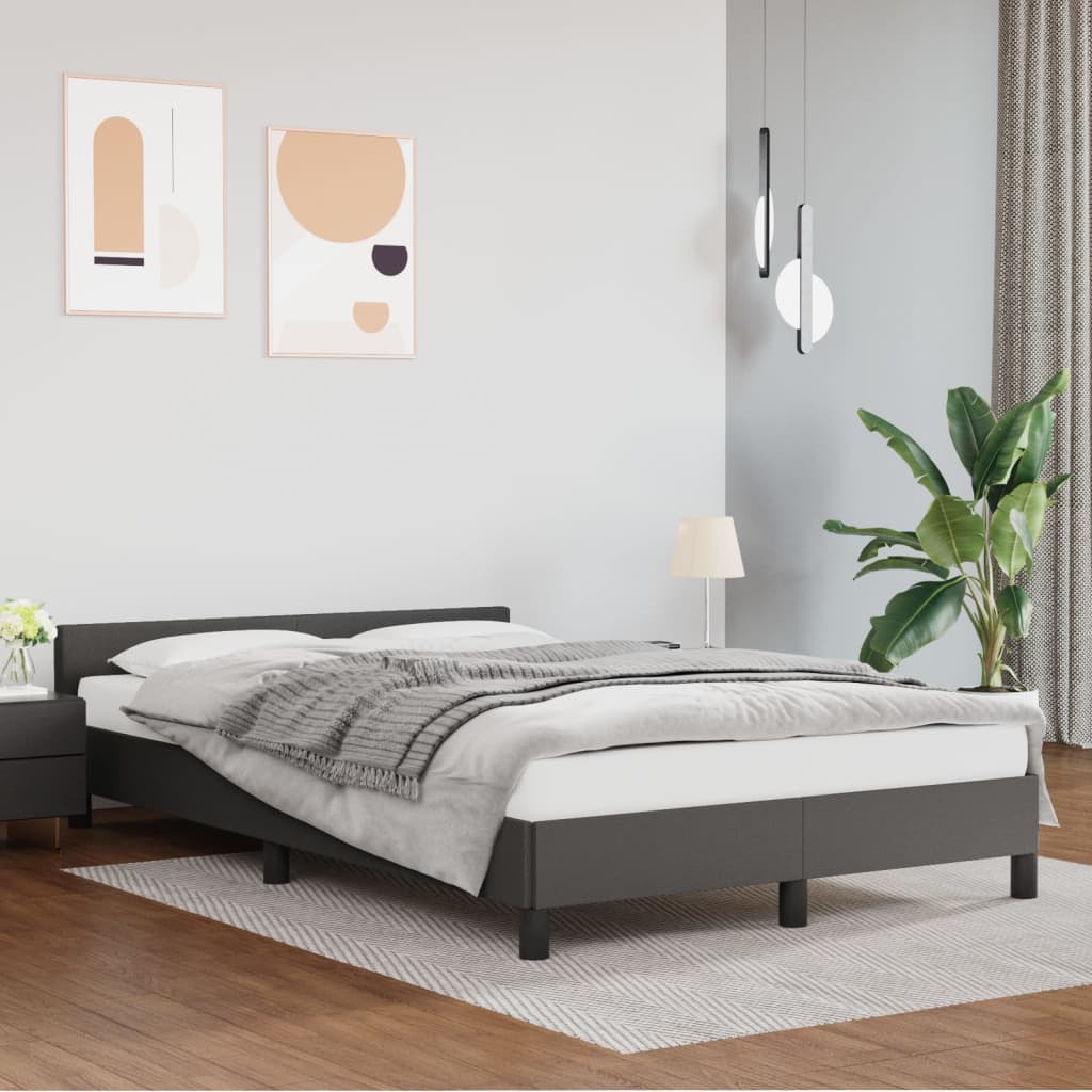 Giroletto senza Materasso Grigio 120x190 cm Similpelle