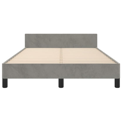 Giroletto senza Materasso Grigio Chiaro 120x190 cm Velluto - homemem39