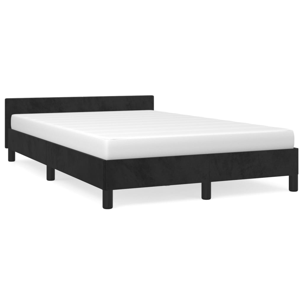 Giroletto senza Materasso Nero 120x190 cm Velluto