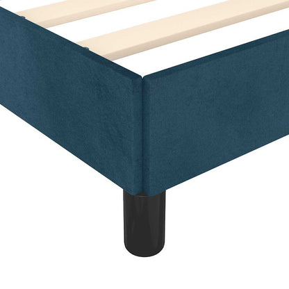Giroletto senza Materasso Blu Scuro 120x190 cm Velluto