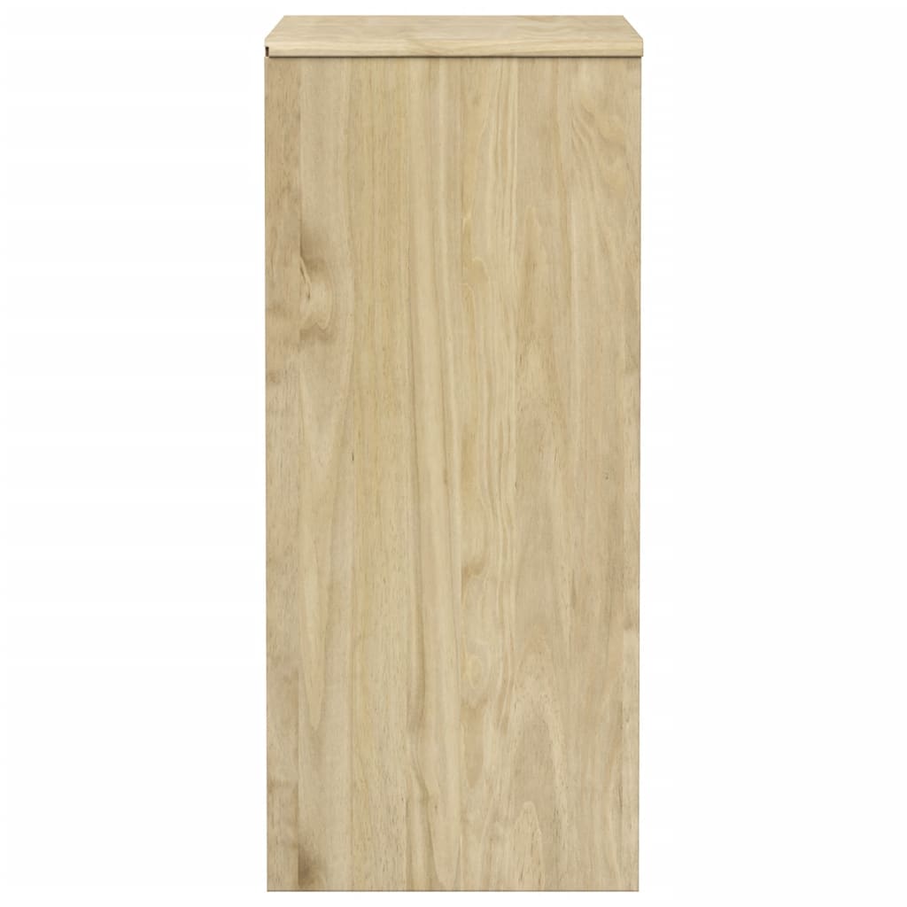 Comodino SAUDA Rovere 76,5x39x91 cm in Legno Massello di Pino