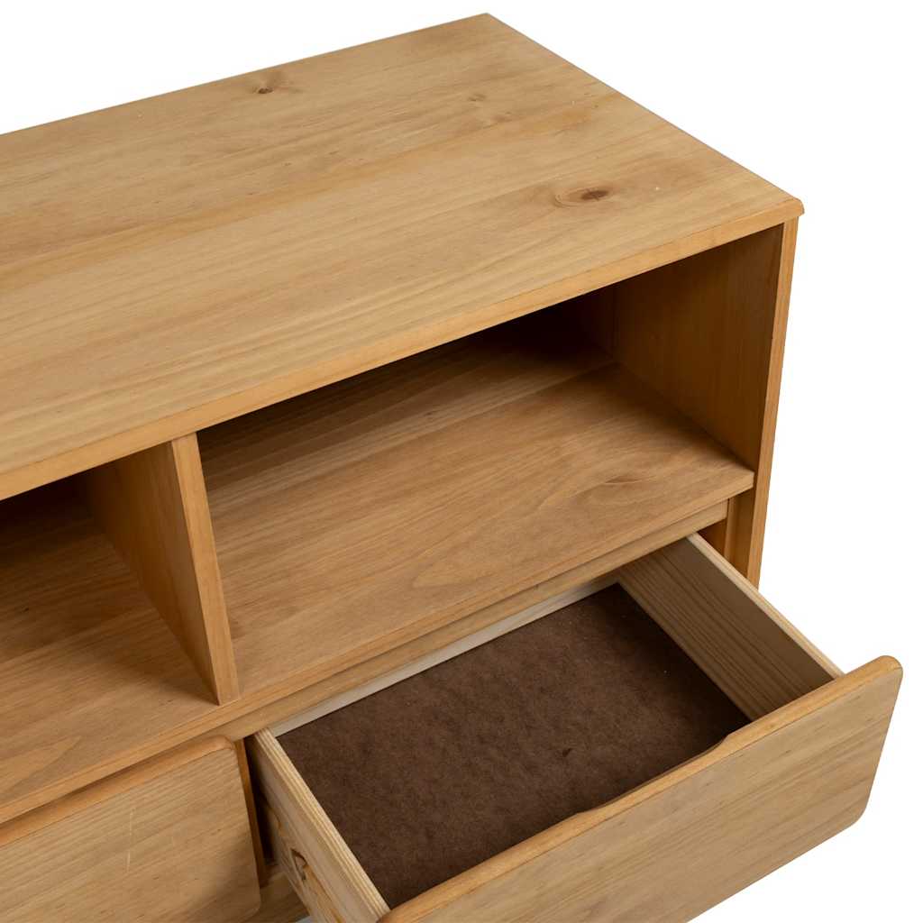 Mobile TV SAUDA Rovere 99x43x55 cm in Legno Massello di Pino - homemem39