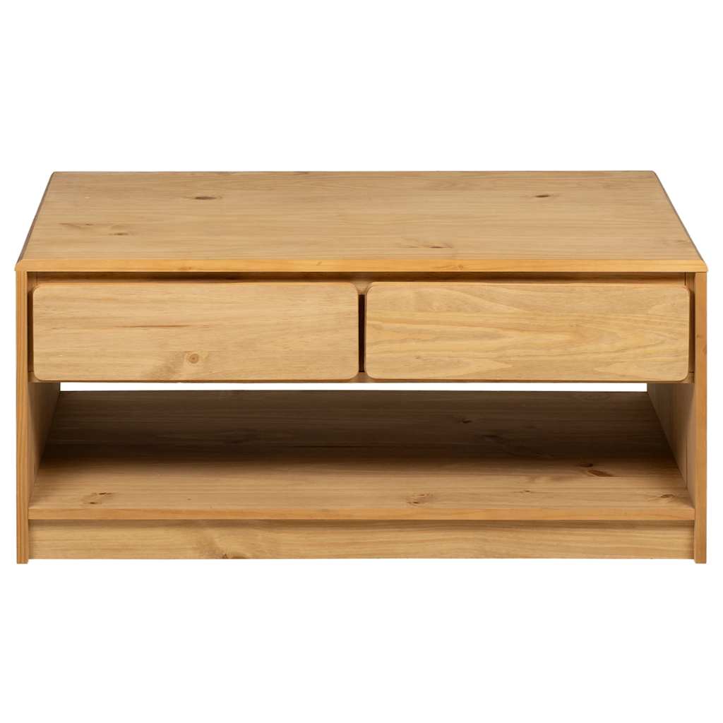 Tavolino Salotto SAUDA Rovere 99x55x45 cm Legno Massello Pino