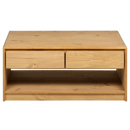 Tavolino Salotto SAUDA Rovere 99x55x45 cm Legno Massello Pino