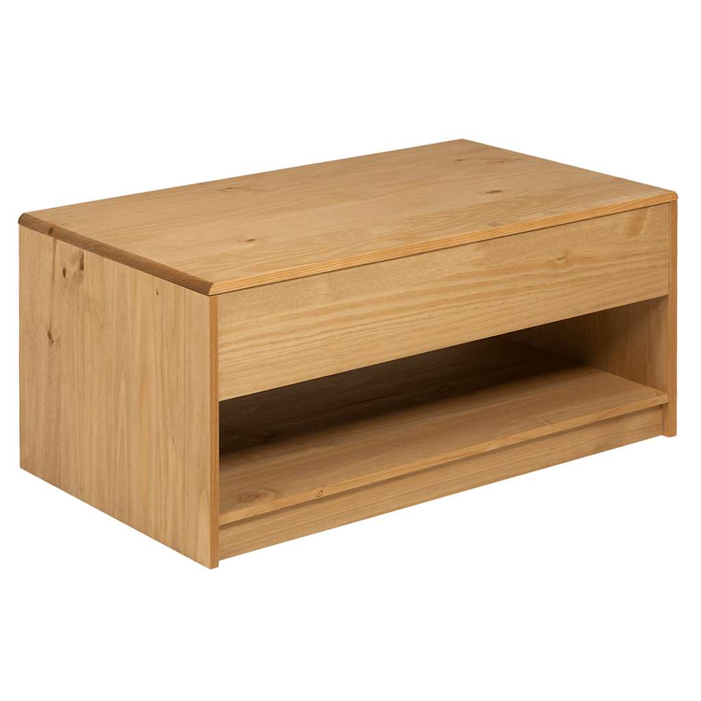 Tavolino Salotto SAUDA Rovere 99x55x45 cm Legno Massello Pino | homemem39